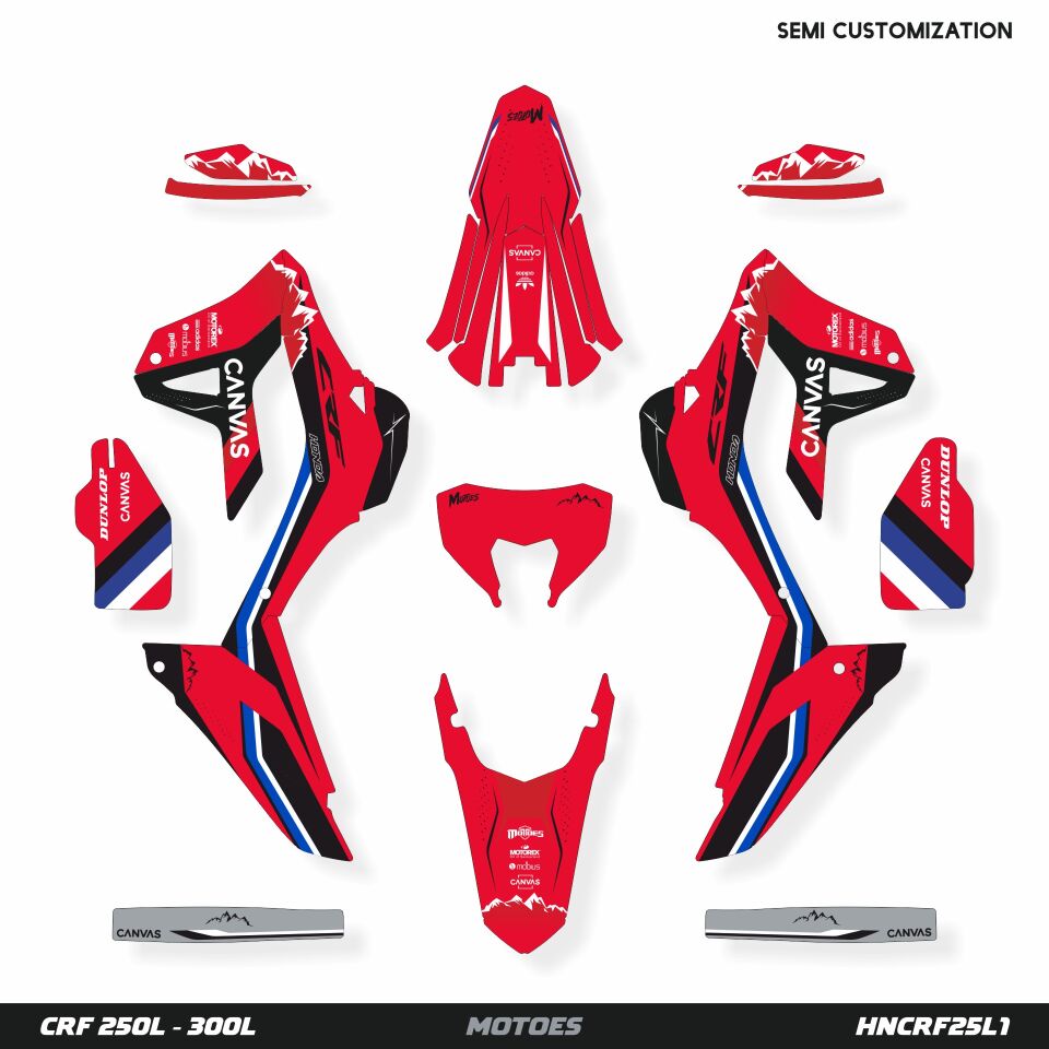 Honda CRF Modelleri için Grafik Seti CRF 250L 2012-2020 - Standart Matte