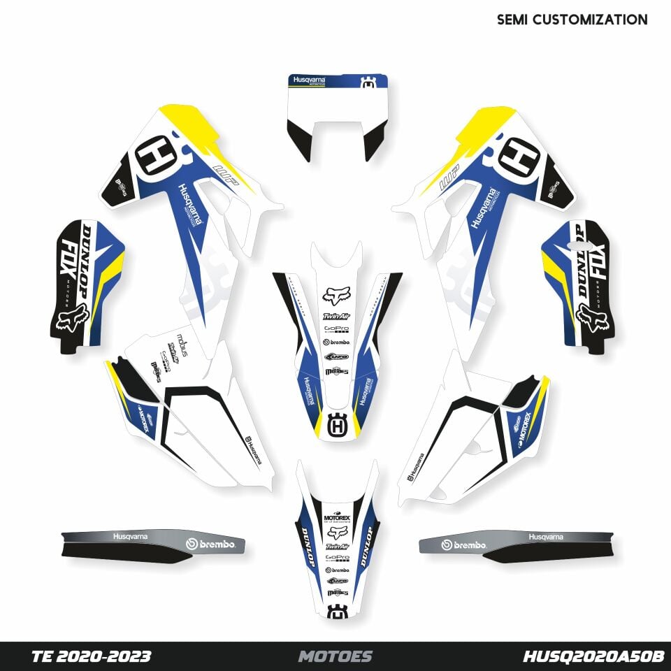 Husqvarna Modelleri için Grafik Kiti TC85 2018-2024 - Standart Mat - Seçenek 1