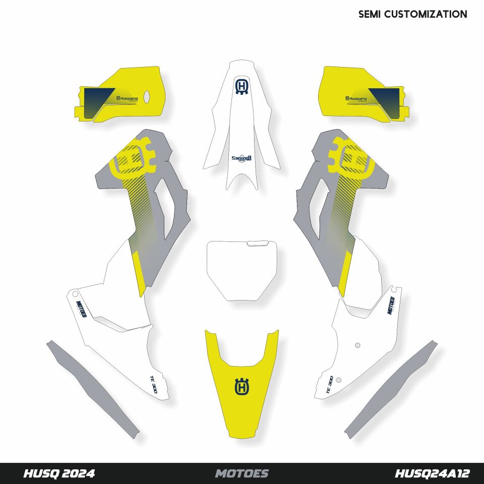 Husqvarna Modelleri için Grafik Kiti - Factory Spirit TE-FE 2017-2019 - Standart Parlaklık - Seçenek 4
