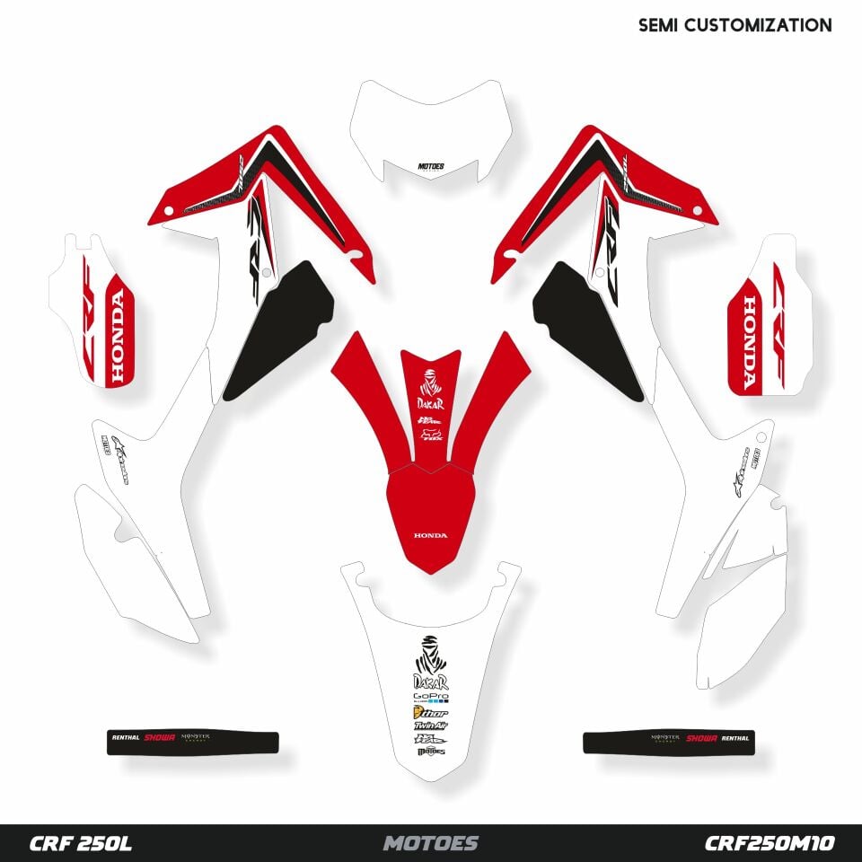 Honda CRF Modelleri İçin Grafik Kiti CRF 250L 2025-2026 - Standart Matte