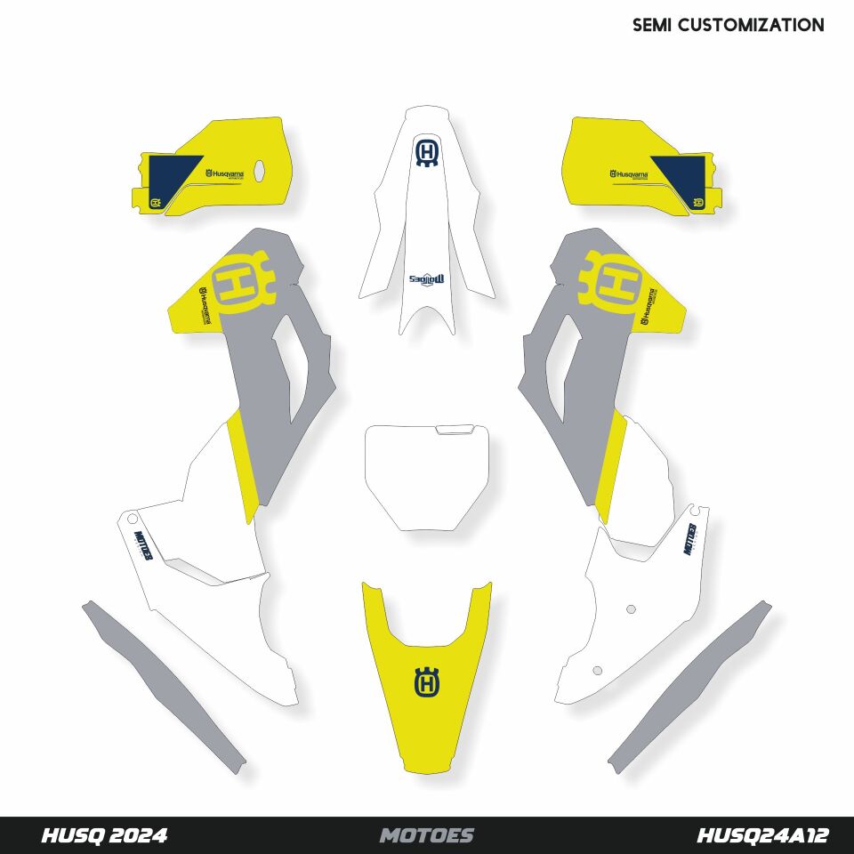 Husqvarna Modelleri için Grafik Kiti - Factory Spirit TC65 2024-2025 - Standart Mat - Seçenek 4