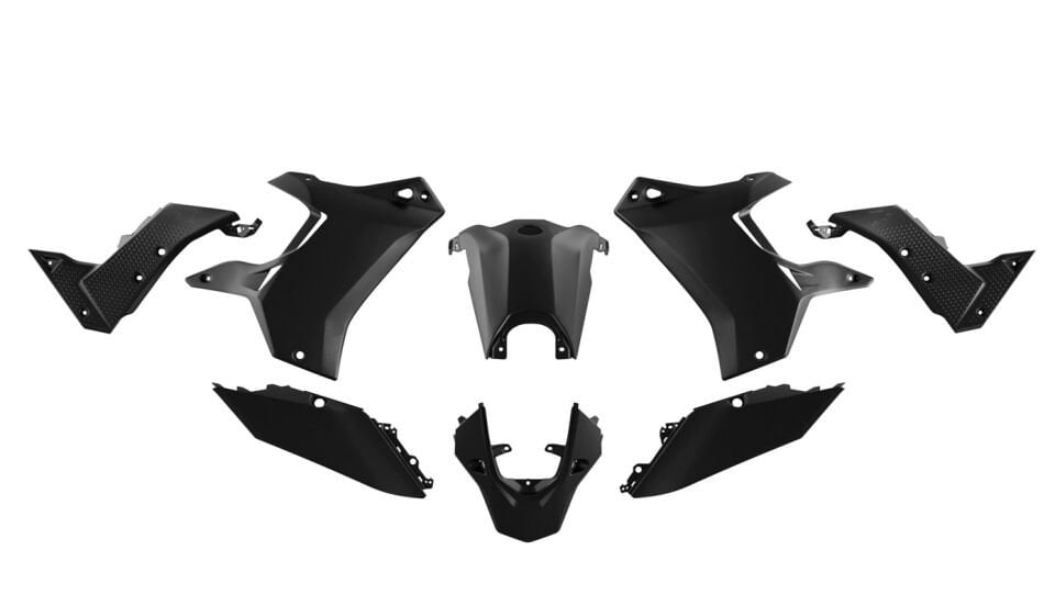 Rtech Siyah Plastik Kit  T7 Revolution Yamaha Tenere 700 2019-2024 Modelleri için