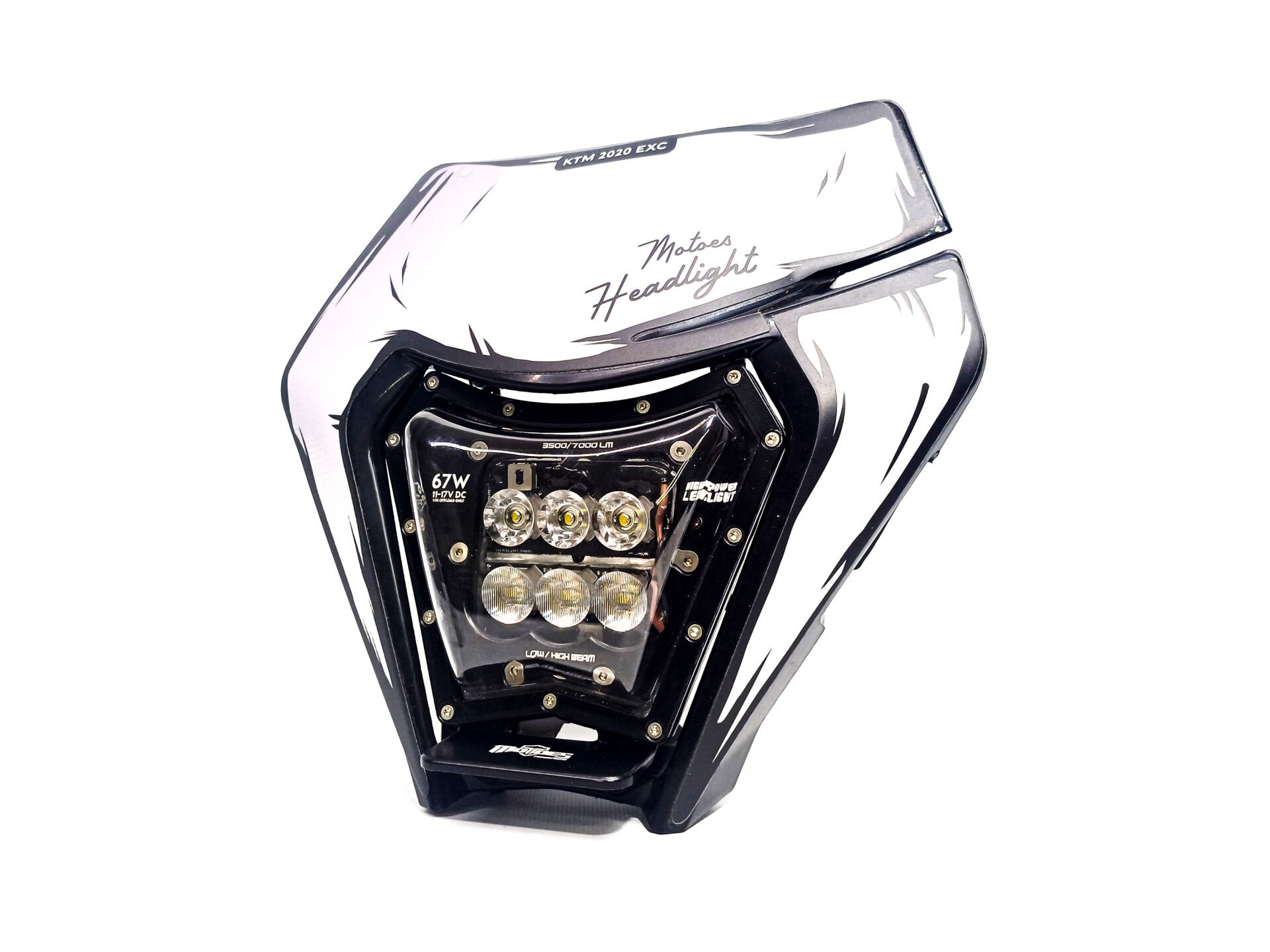 KTM 2014-2023 Motoes Highpower Led Far M6 Serisi BLACK