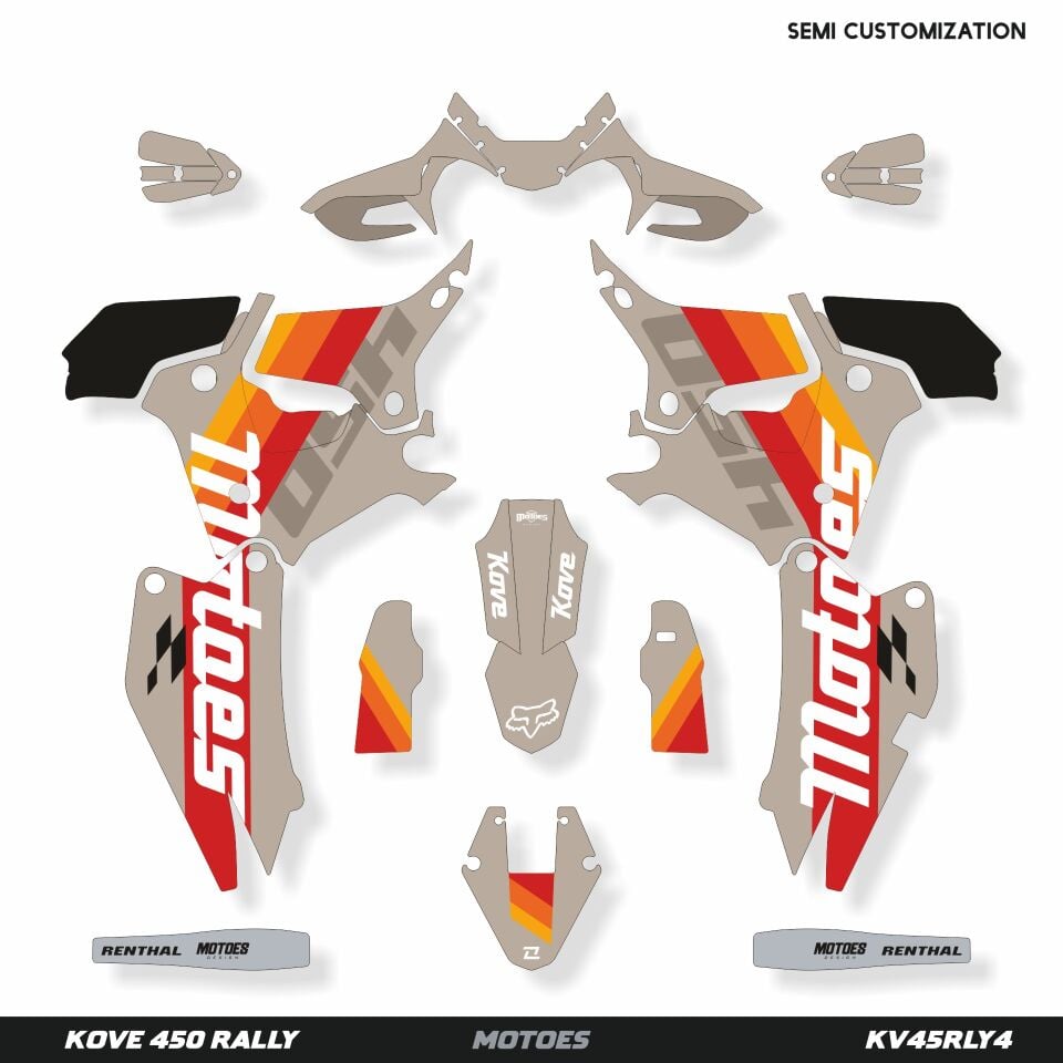 Kove 450 Rally Modeli için Grafik Kiti