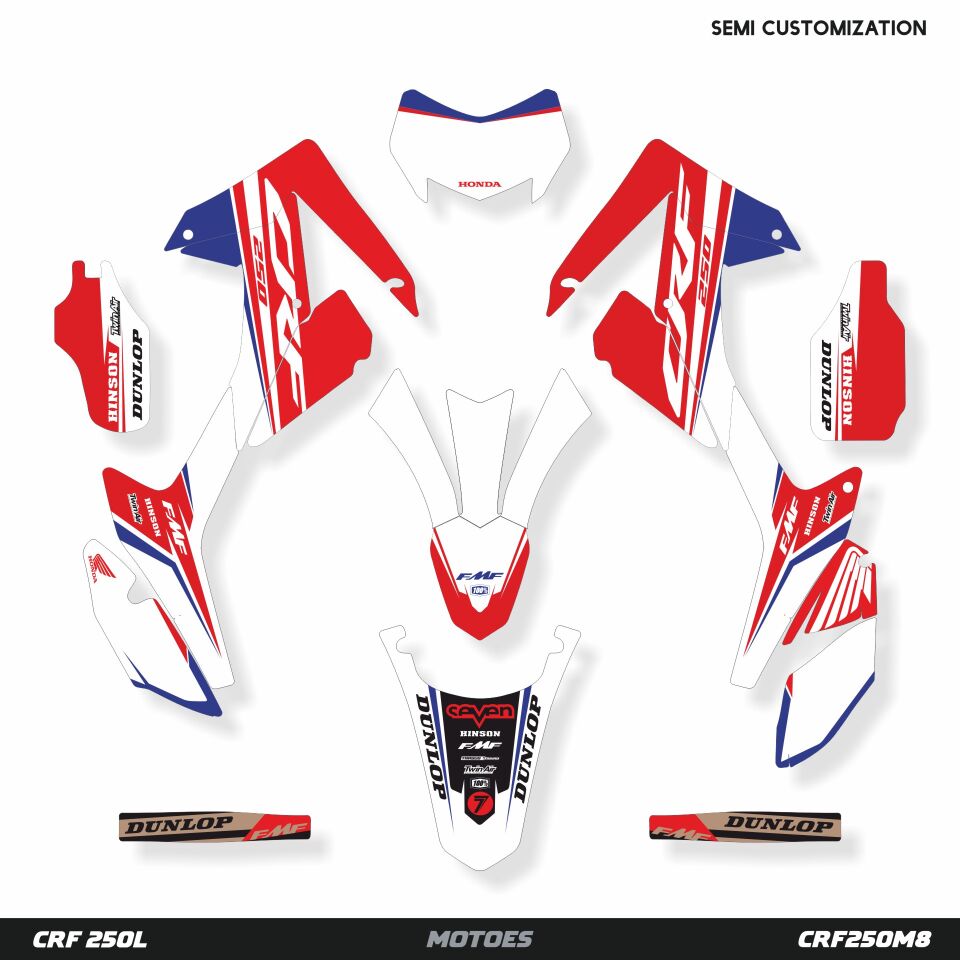 Honda CRF Modelleri için Grafik Kiti CRF 450X 2005-2018 - Standart Gloss