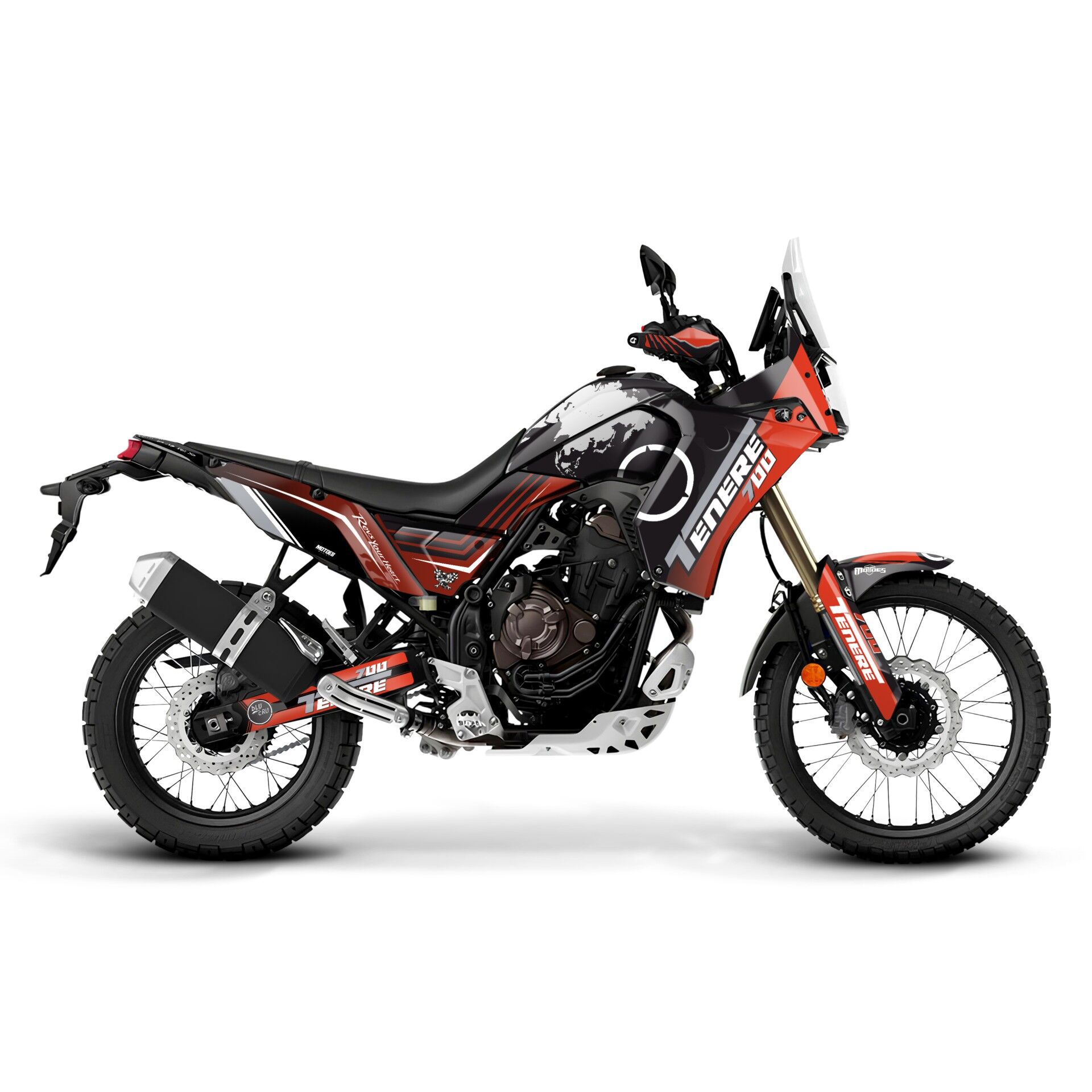 YAMAHA TENERE 700 İÇİN GRAFİK SETİ Tenere 700 Rally - 2019 - Standart Gloss