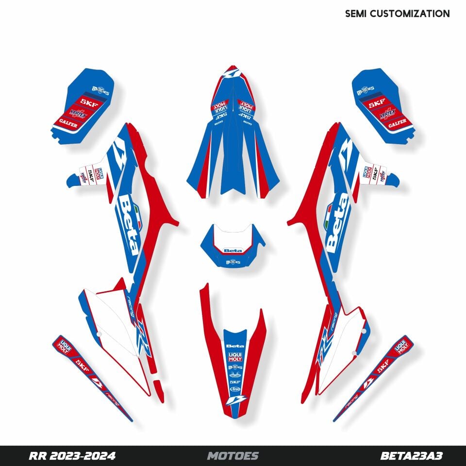 Beta RR Modelleri için Grafik Kiti 2023-2025 Xtrainer - Standart Parlaklık