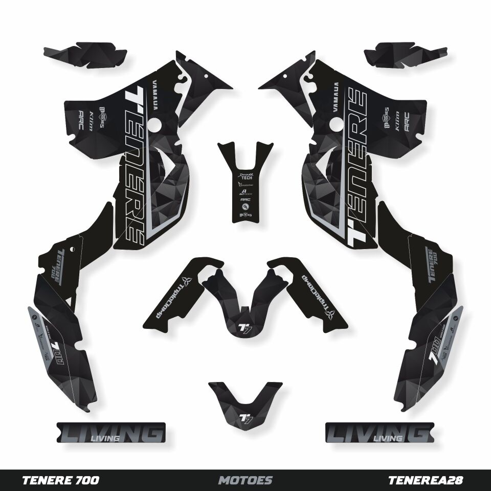 YAMAHA TENERE 700 İÇİN GRAFİK SETİ