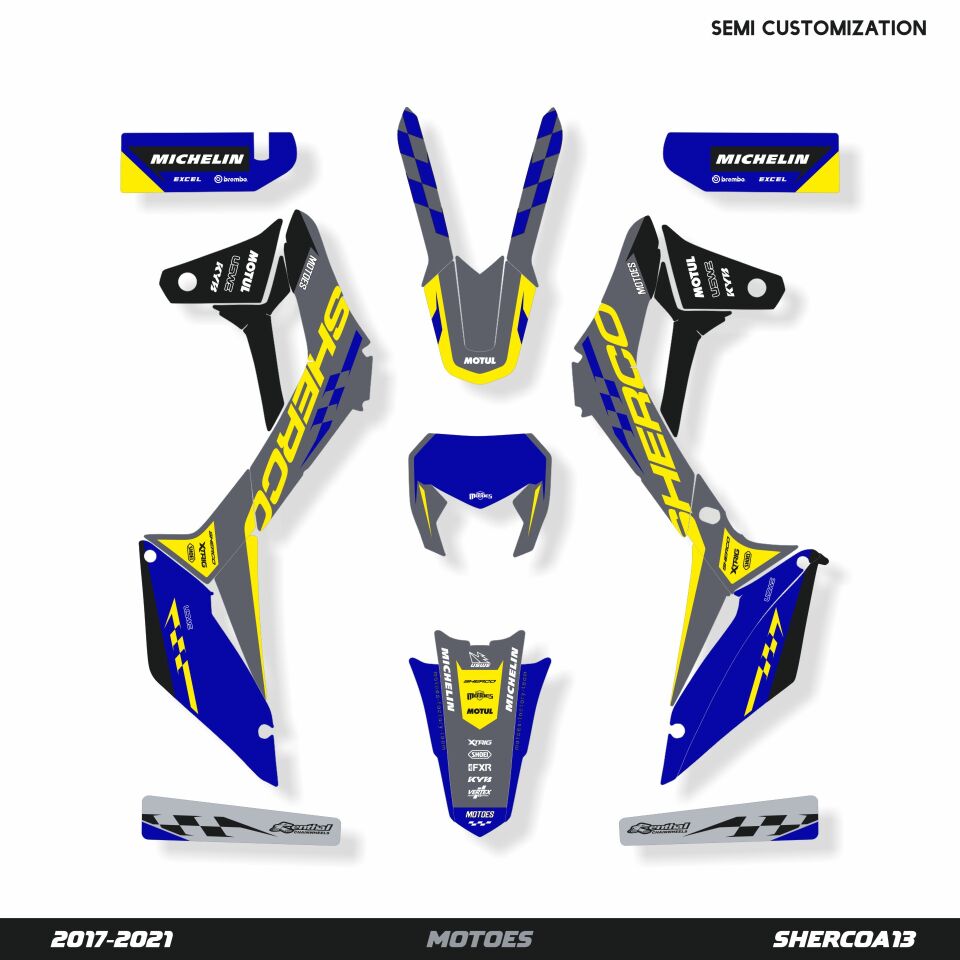 Sherco Modelleri için Grafik Kiti SE-SEF 2024 - Standart Parlaklık