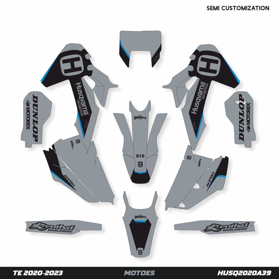 Husqvarna Modelleri için Grafik Kiti TC-FC 2023-2024 - Standart Parlaklık