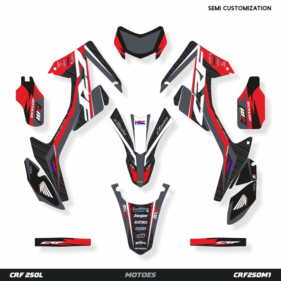 Honda CRF Modelleri için Grafik Kiti CRF 250R 2010-2013 - Standart Matte