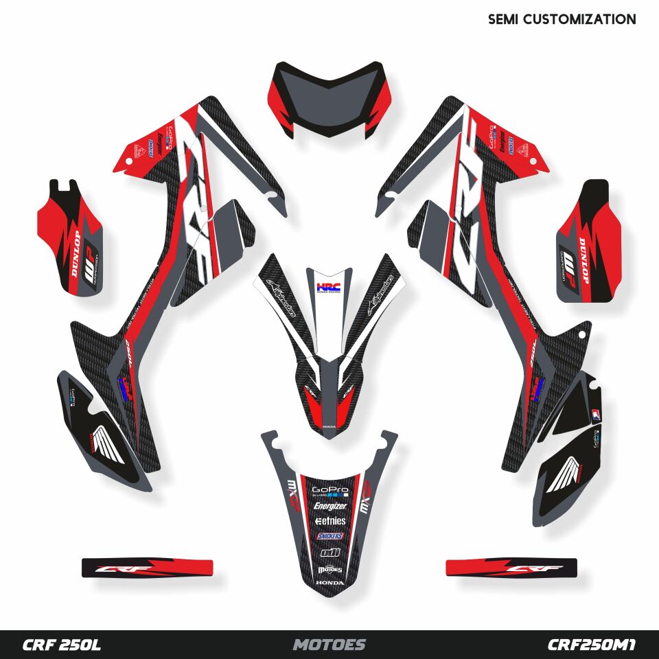 Honda CRF Modelleri için Grafik Kiti CRF 250L 2025-2026 - Standart Gloss