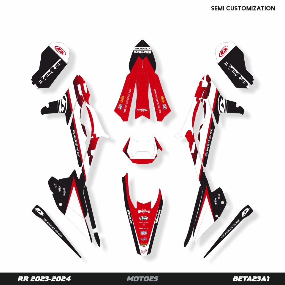 Beta RR Modelleri için Grafik Kiti 2015-2019 Xtrainer - Standart Mat