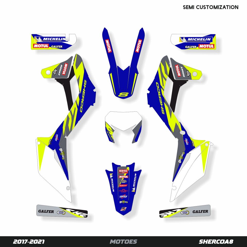 Sherco Modelleri için Grafik Kiti SE-SEF 2024 - Standart Parlaklık