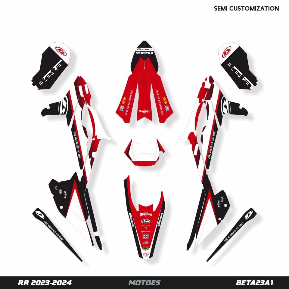 Beta RR Modelleri için Grafik Kiti 2020-2022 Xtrainer - Standart Mat