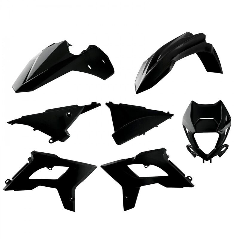 Polisport Siyah Plastik Kit, Beta RR Restyle 2T/4T 2013 - 2017 Modelleri için