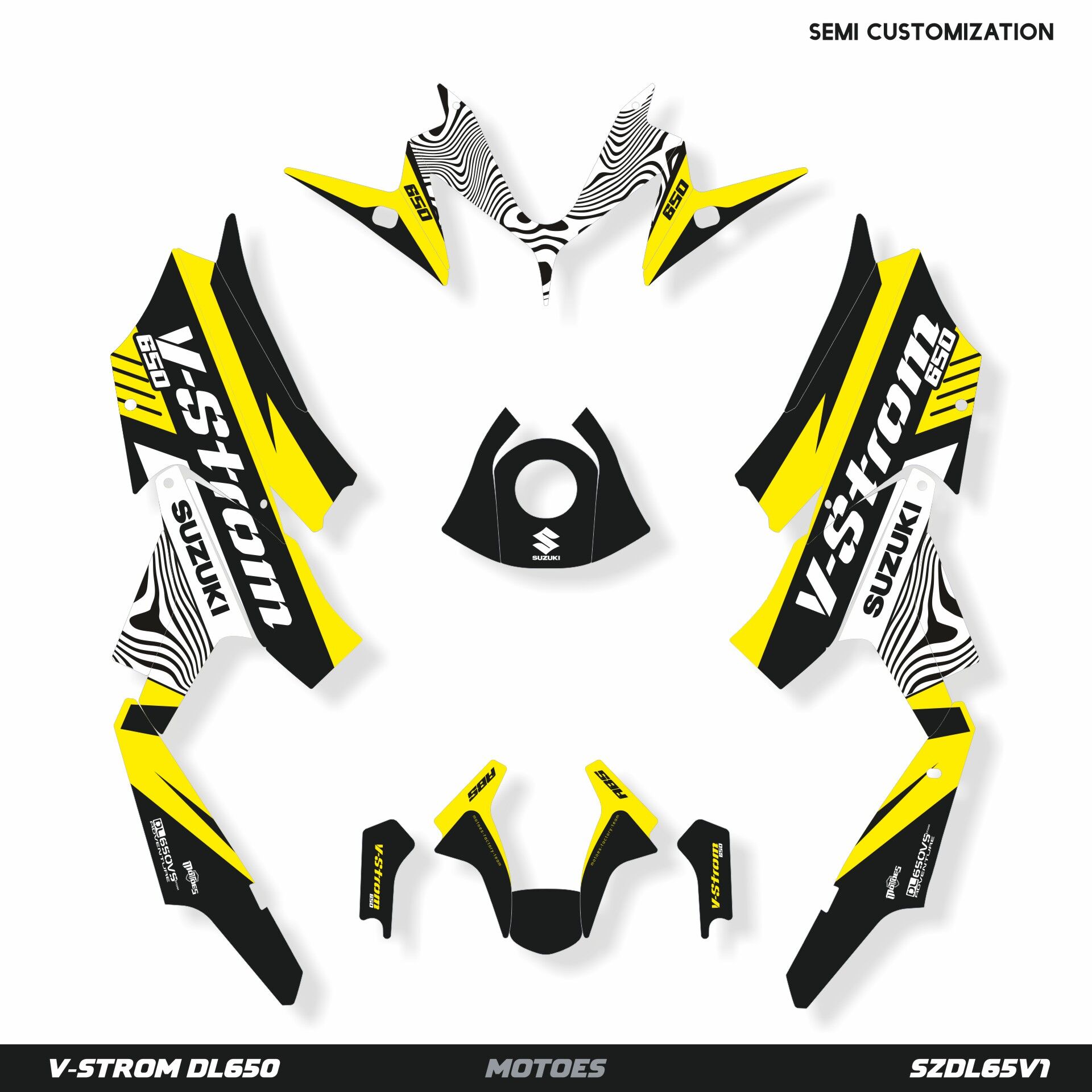 Suzuki V-Strom Modelleri için Grafik Kiti V-Strom 650 2004-2011 - Standart Gloss