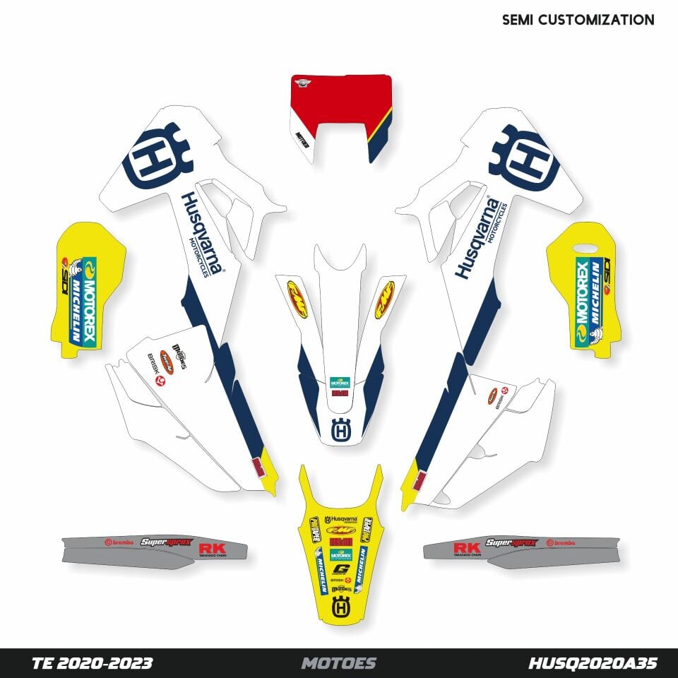 Husqvarna Modelleri için Grafik Kiti TC-FC 2023-2024 - Standart Mat
