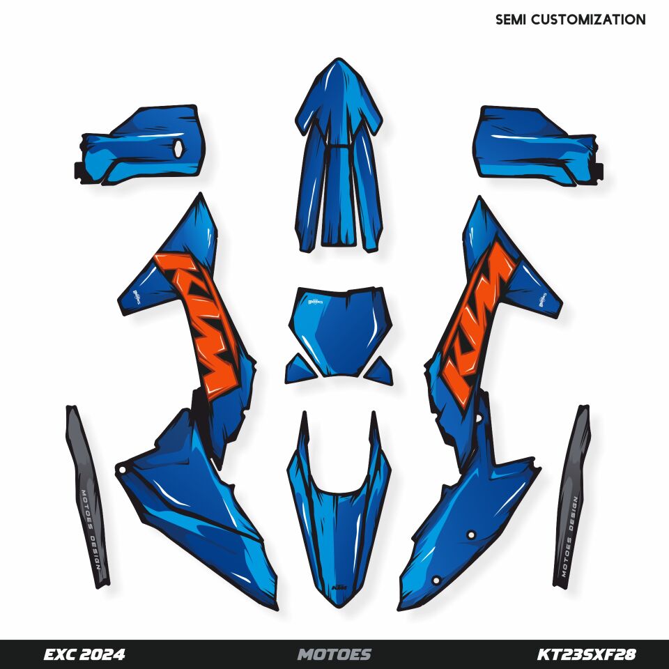 KTM Modelleri için Grafik Seti - Pastel Strokes