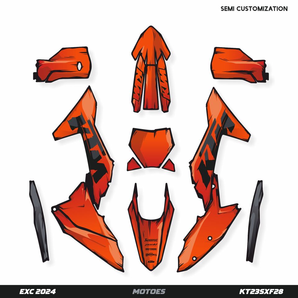 KTM Modelleri için Grafik Seti - Pastel Strokes