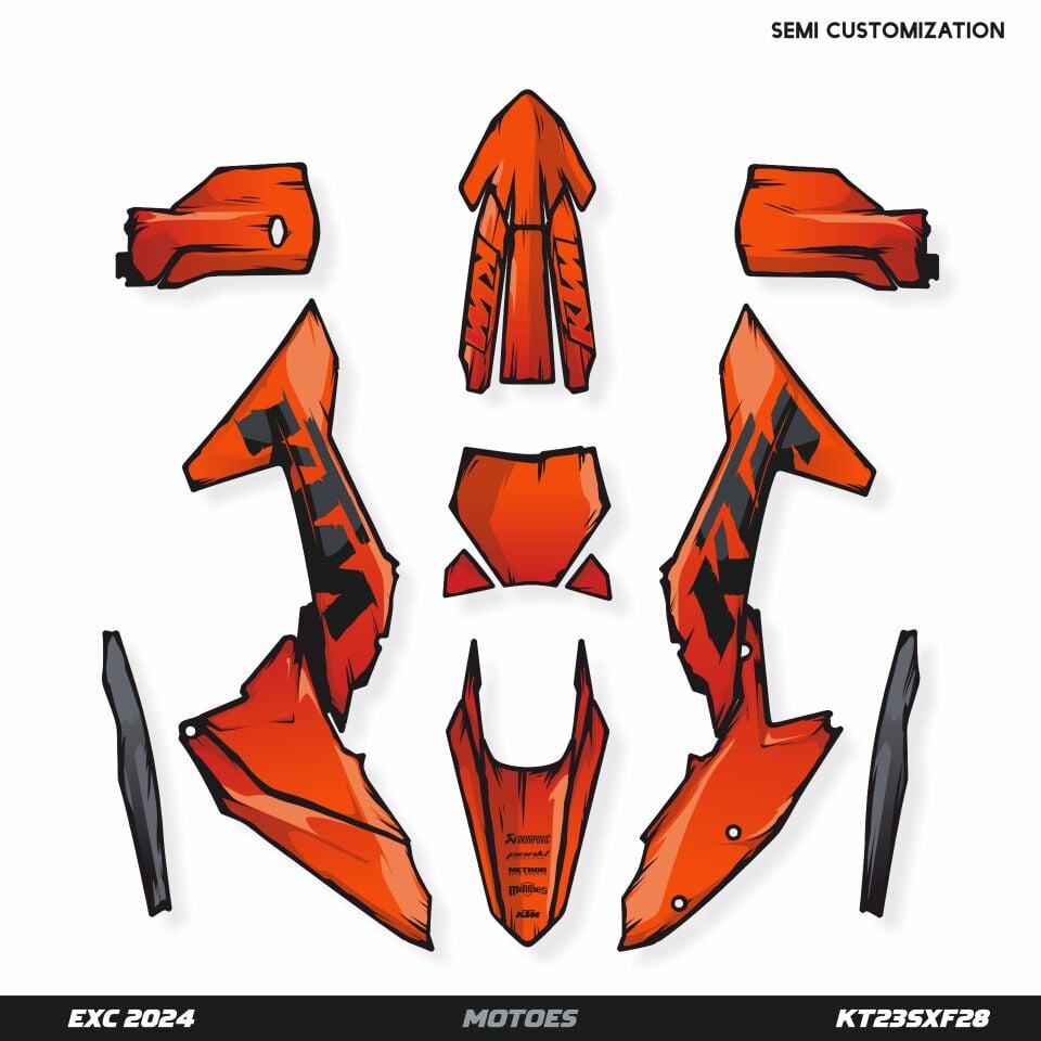 KTM Modelleri için Grafik Seti - Pastel Strokes