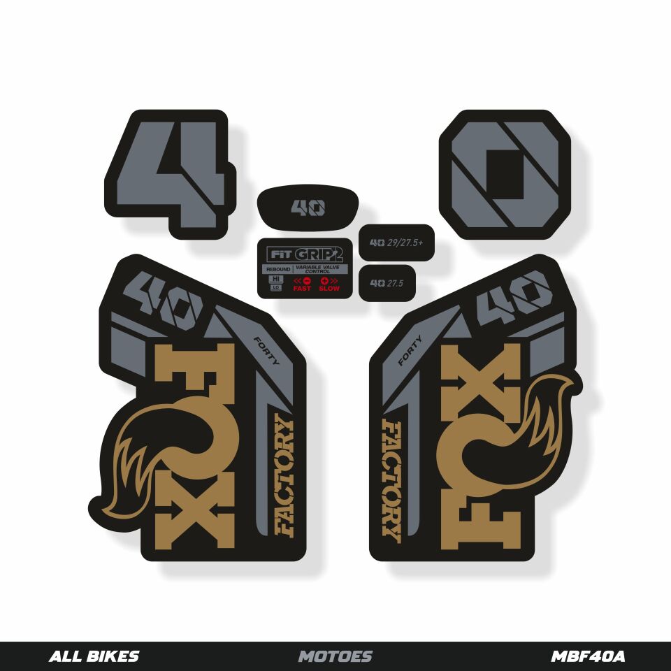 MOTOES MTB ÇATAL ÇIKARTMA SETİ FOX 40