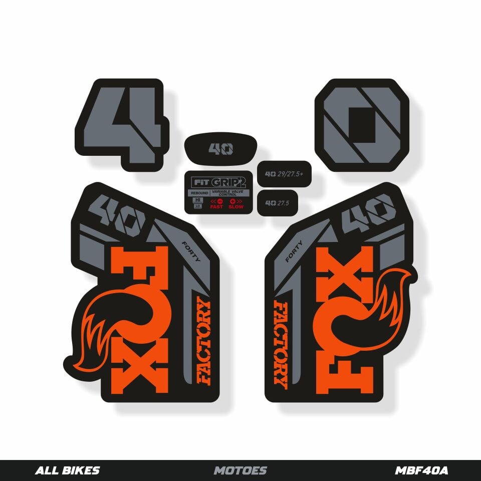 MOTOES MTB ÇATAL ÇIKARTMA SETİ FOX 40