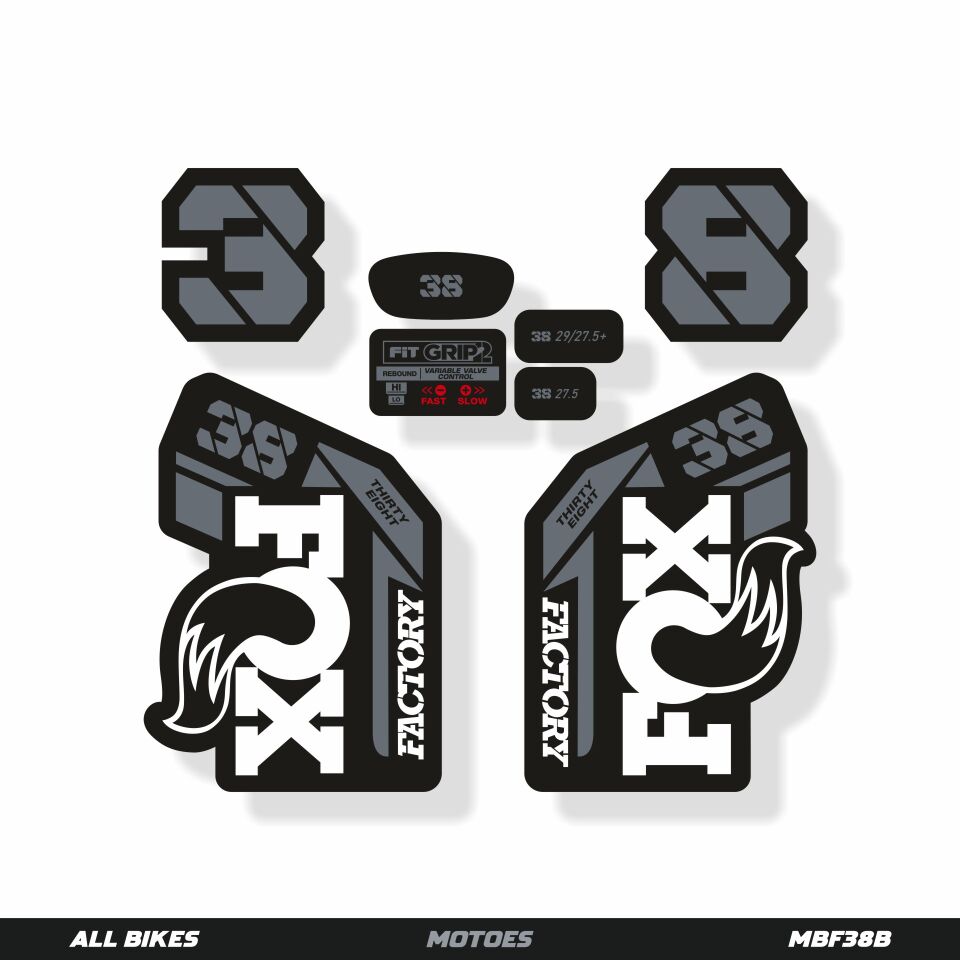MOTOES MTB ÇATAL ÇIKARTMA SETİ FOX 38