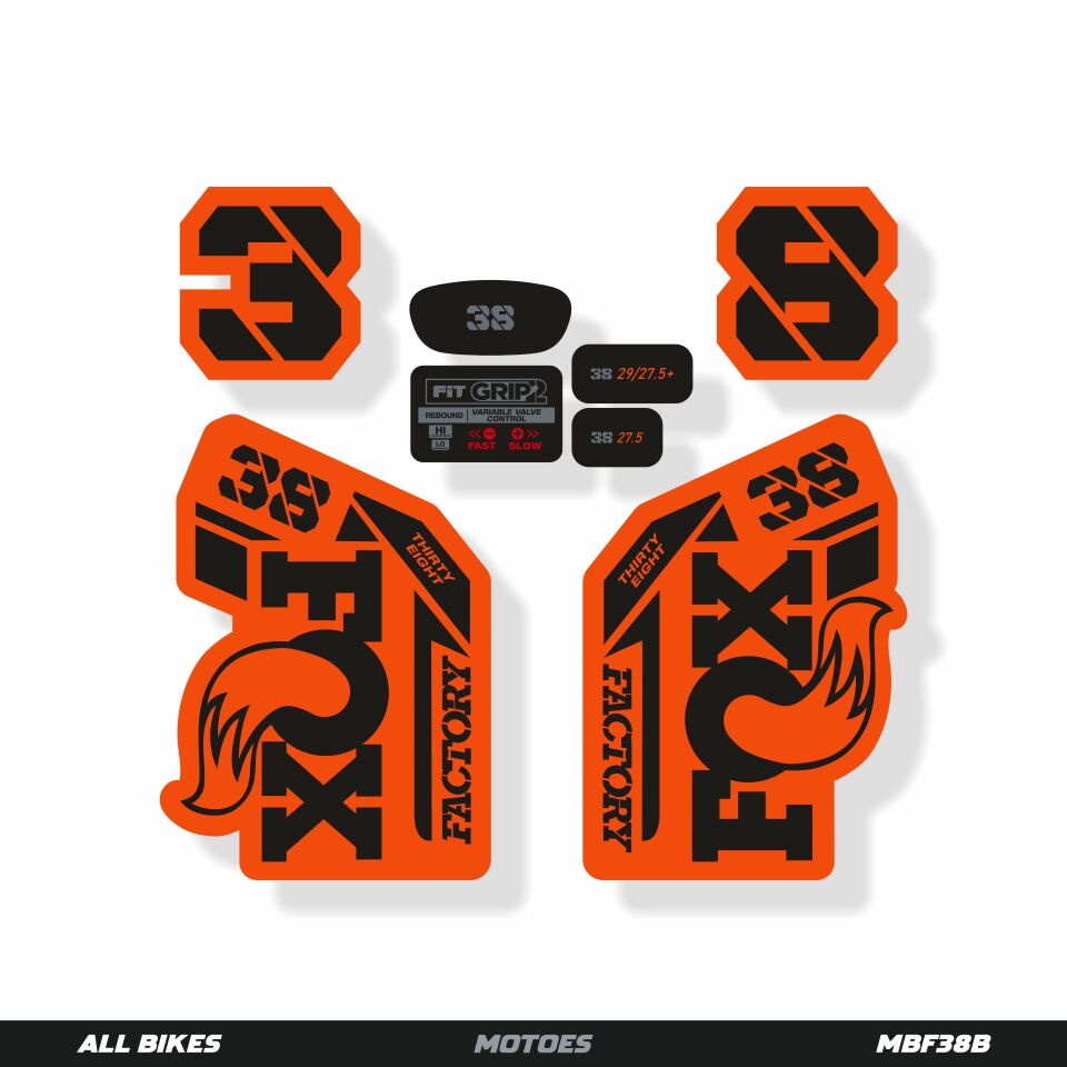 MOTOES MTB ÇATAL ÇIKARTMA SETİ FOX 38