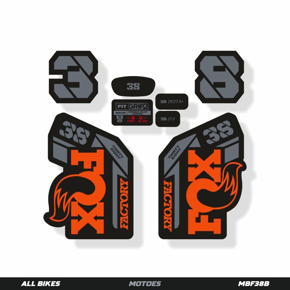 MOTOES MTB ÇATAL ÇIKARTMA SETİ FOX 38