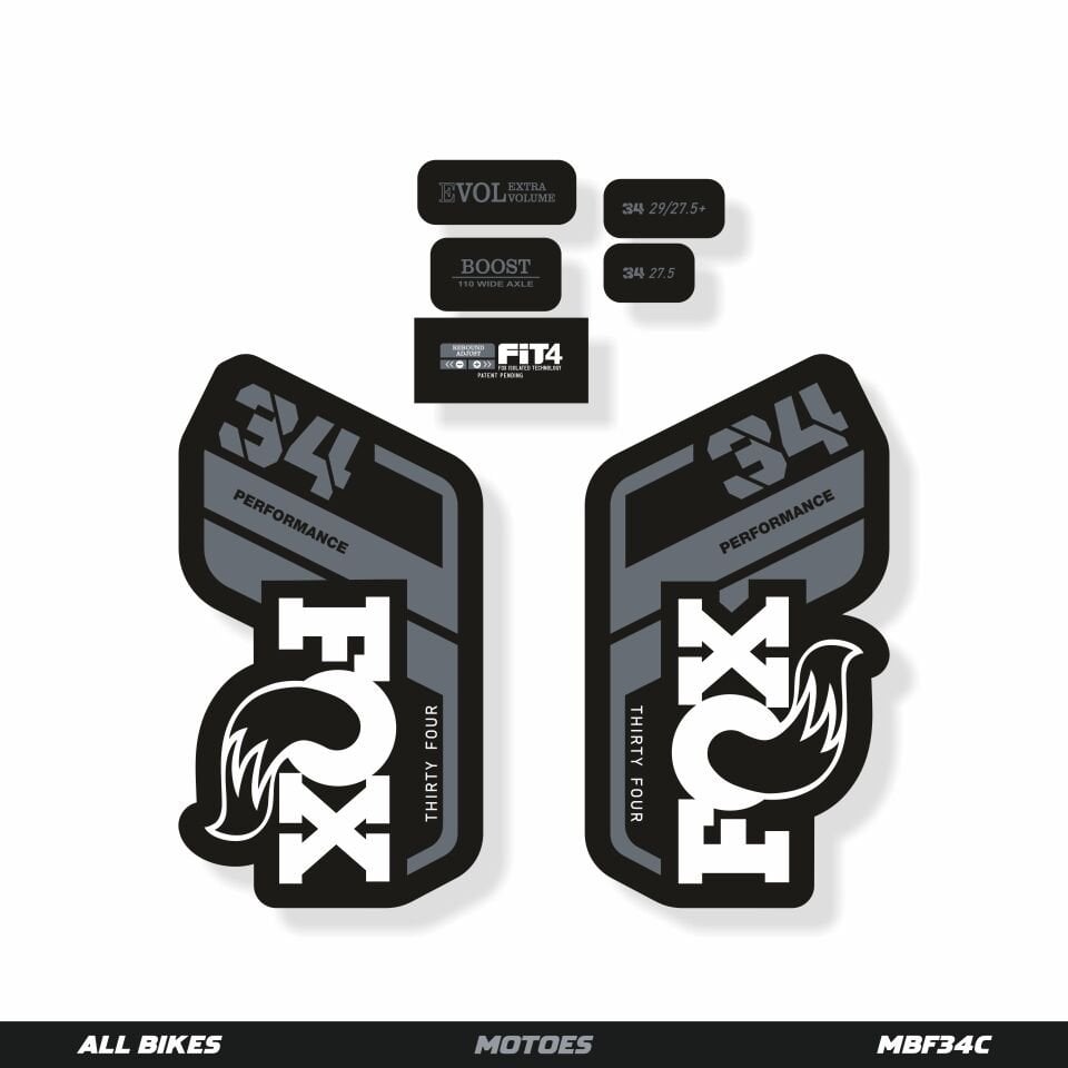 MOTOES MTB ÇATAL ÇIKARTMA SETİ FOX 34