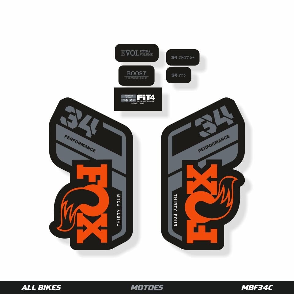 MOTOES MTB ÇATAL ÇIKARTMA SETİ FOX 34