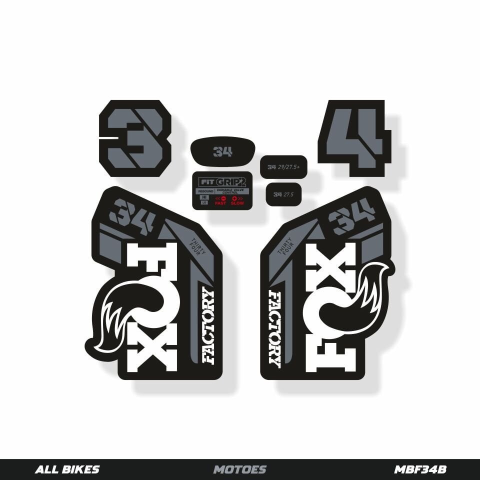 MOTOES MTB ÇATAL ÇIKARTMA SETİ FOX 34