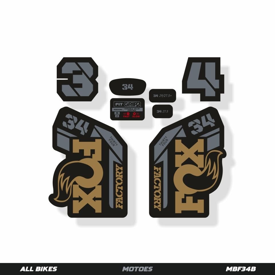 MOTOES MTB ÇATAL ÇIKARTMA SETİ FOX 34