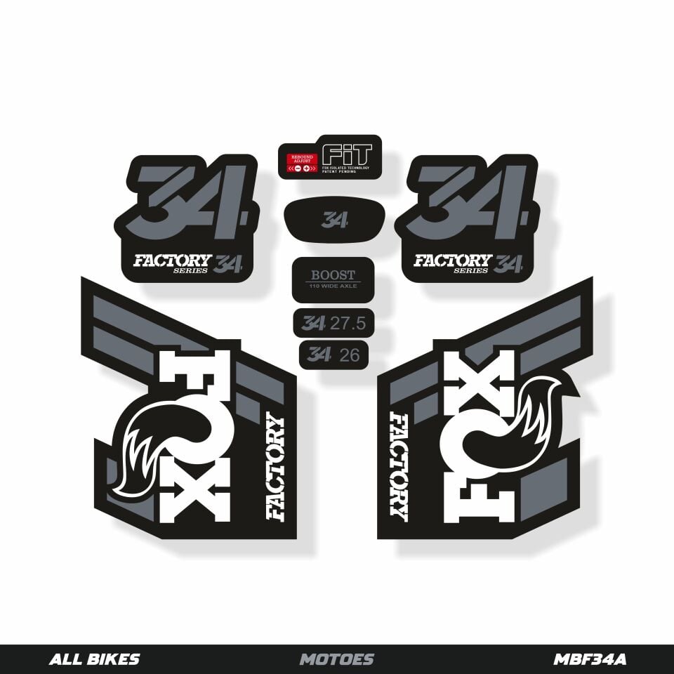 MOTOES MTB ÇATAL ÇIKARTMA SETİ FOX 34