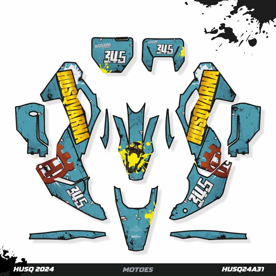 Husqvarna Modelleri için Grafik Seti - Psycho Ink