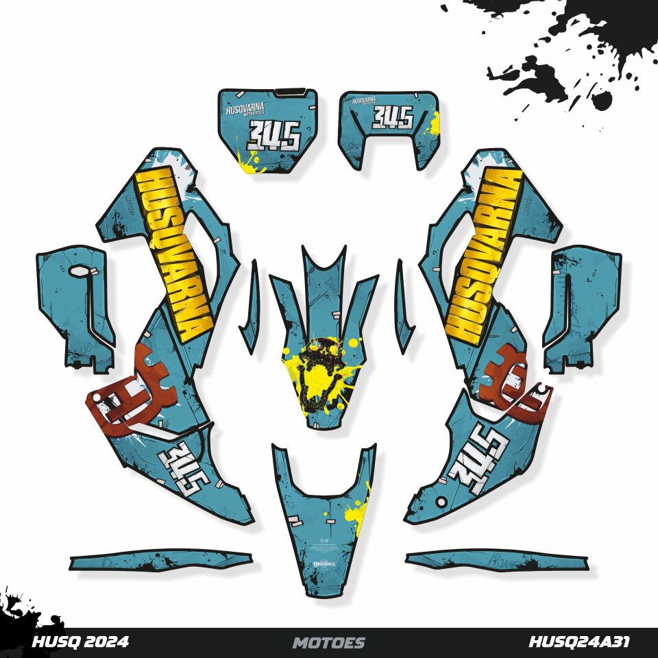 Husqvarna Modelleri için Grafik Seti - Psycho Ink