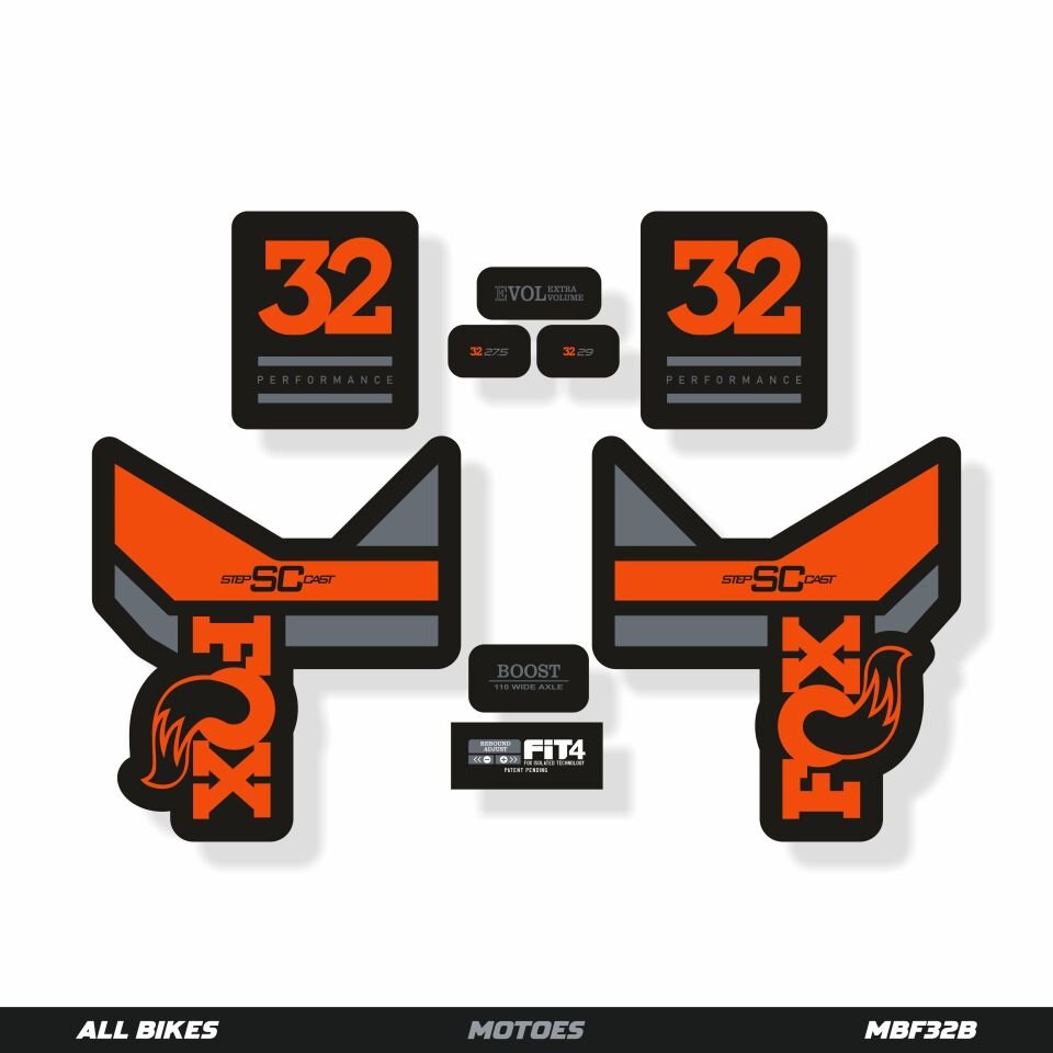 MOTOES MTB ÇATAL ÇIKARTMA SETİ FOX 32 Bronze