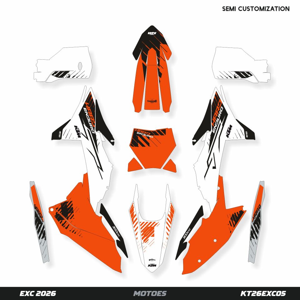 KTM Modelleri için Grafik Kiti SX/SX-F/XC/XC-F 2023-2024 - Standart Matte