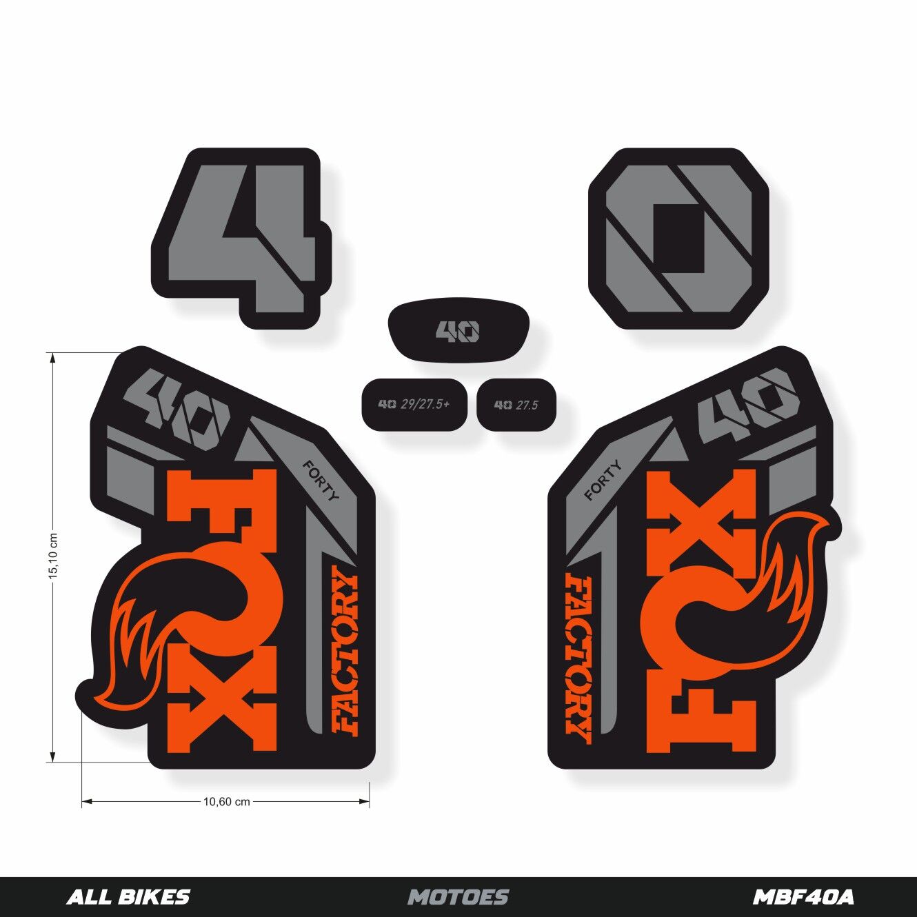 FOX 40 MTB ÇATAL ÇIKARTMA SETİ