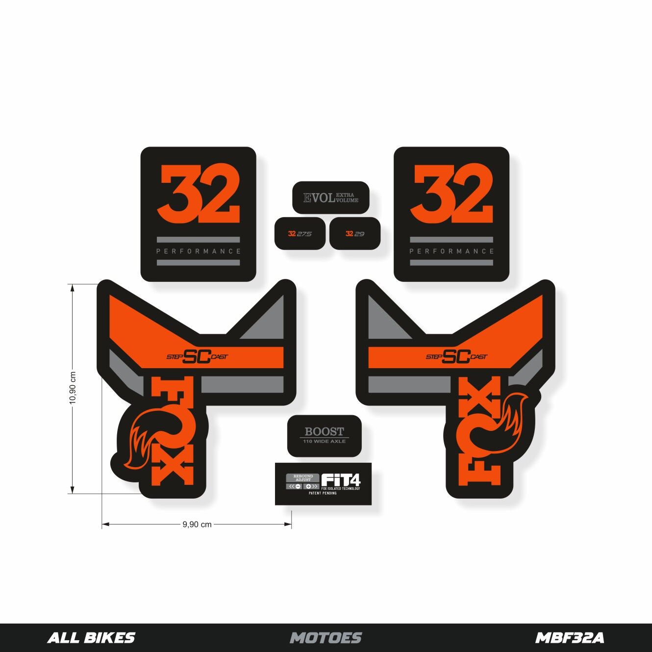 FOX 32 MTB ÇATAL ÇIKARTMA SETİ