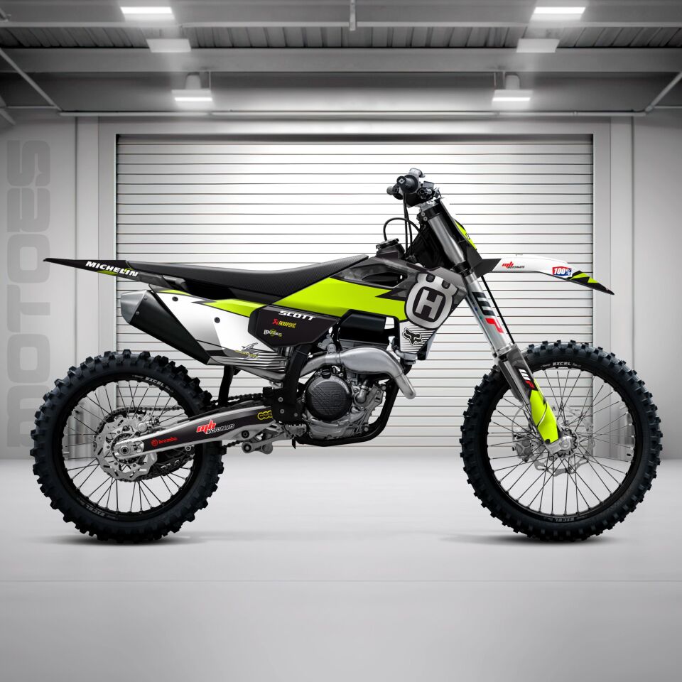 Husqvarna Modelleri için Grafik Kiti - Acid Chrome TC-FC 2019-2022 - Standart Parlaklık