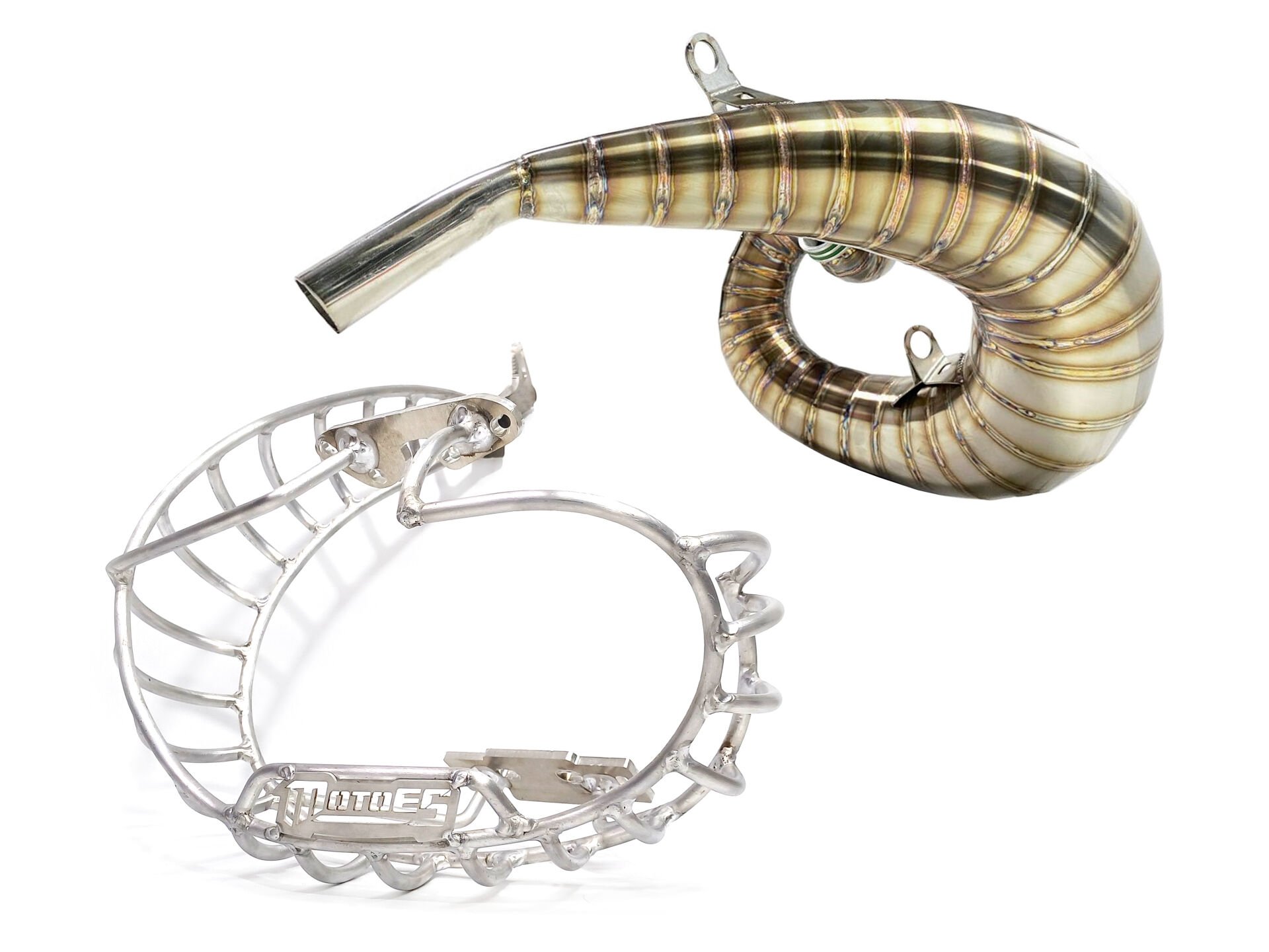 Motoes Torque Egzoz Borusu için Kafes Tipi Koruma KTM-HSQ-GG 2023-26 TBI - Sadece 1 kg Bash Plate + Cage Guard