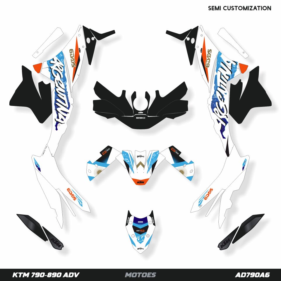 KTM ADV Modelleri için Grafik Seti 790 Enduro Adventure R 2023-2024 - Standart Matte