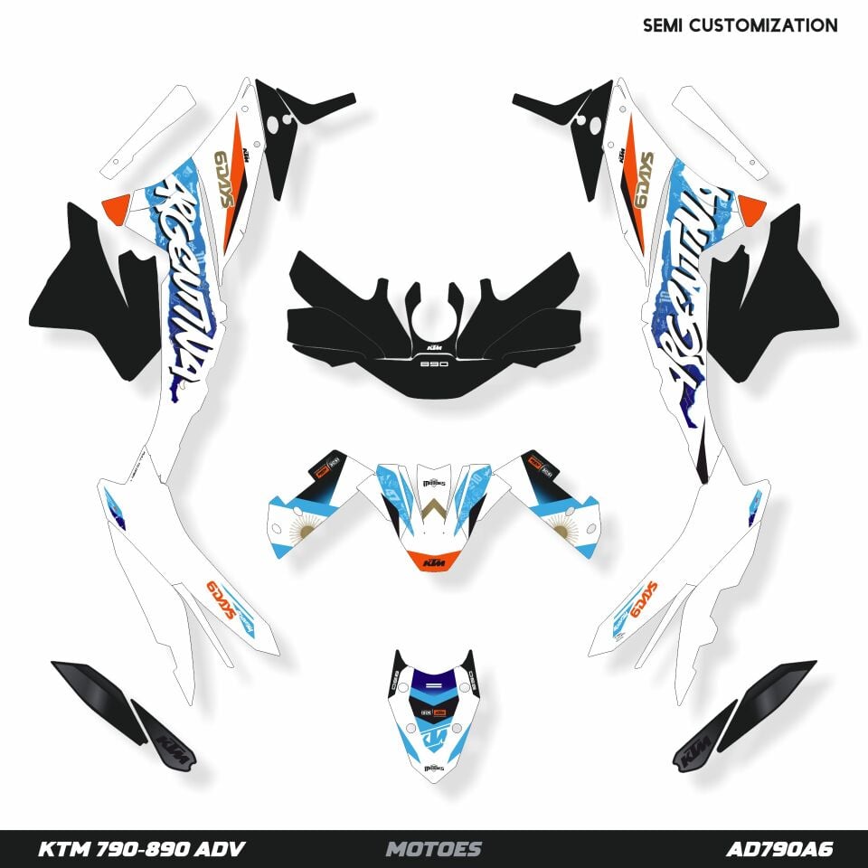 KTM ADV Modelleri için Grafik Seti 890 Enduro Adventure R 2019-2022 - Standart Matte