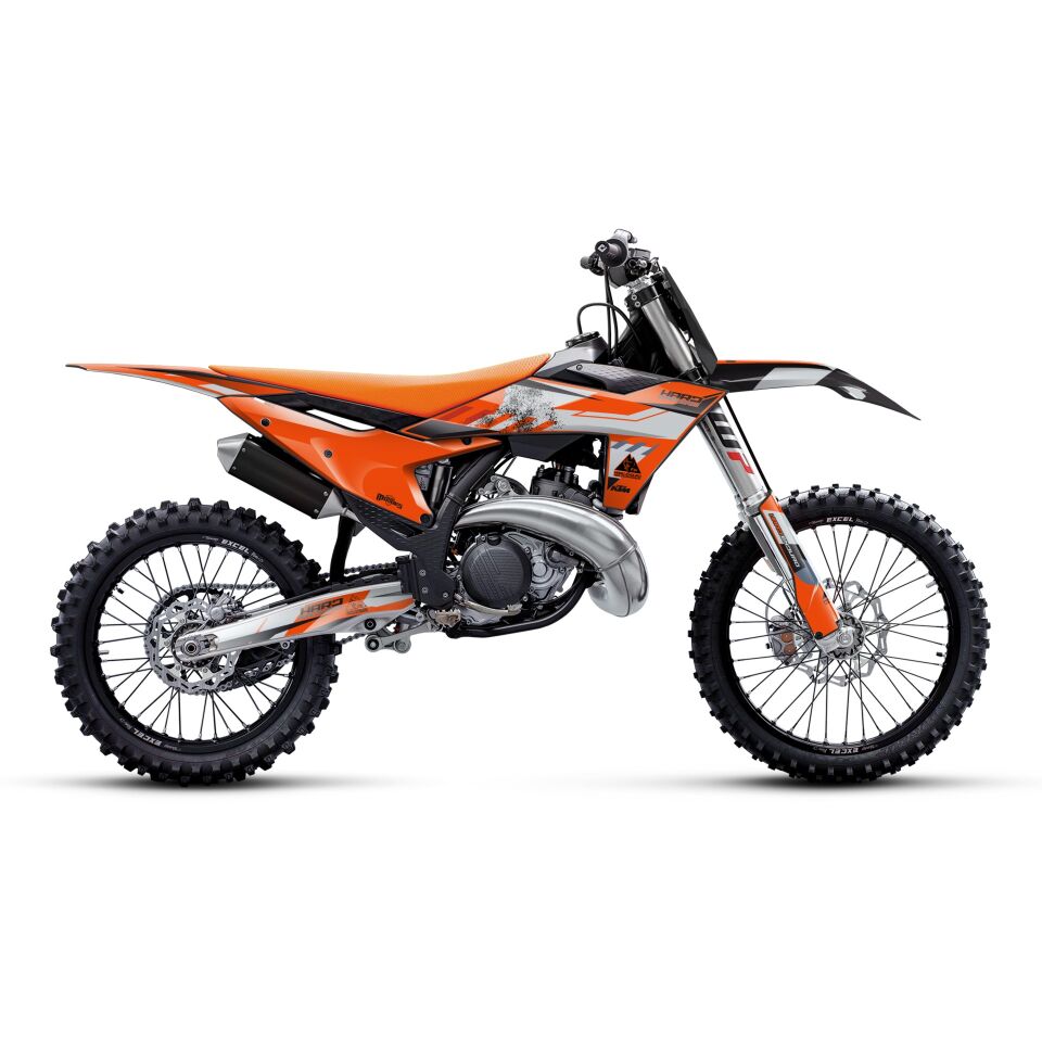 KTM Modelleri için Grafik Kiti - Hardcore Works EXC/EXC-F/XCW/XCW-F 2026 - Standart Mat