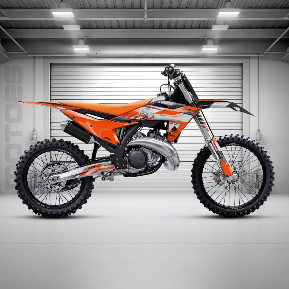 KTM Modelleri için Grafik Kiti - Hardcore Works SX/SX-F/XC/XC-F 2025-2026 - Standart Parlaklık