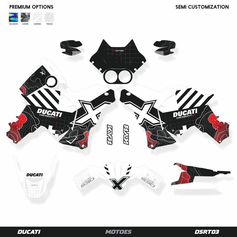 DUCATI DESERT X'E UYGUN GRAFİK KİT
