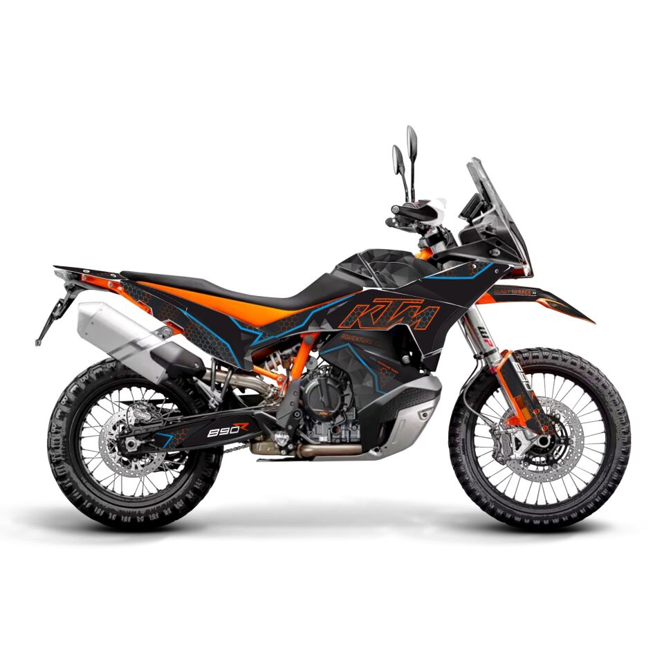 KTM ADV Modelleri için Grafik Kiti 390 Adventure 2020-2024 - Standart Matte - #FF7300:ORANGE