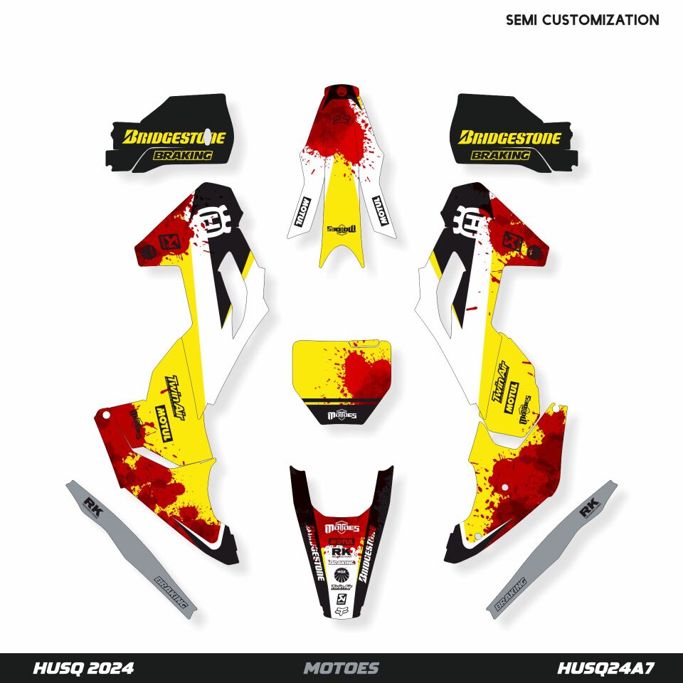 Husqvarna Modelleri için Grafik Kiti - Revenge Code TE-FE 2020-2023 - Standart Parlaklık